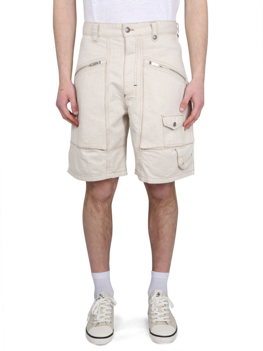 Light Brown Solid Shorts 1