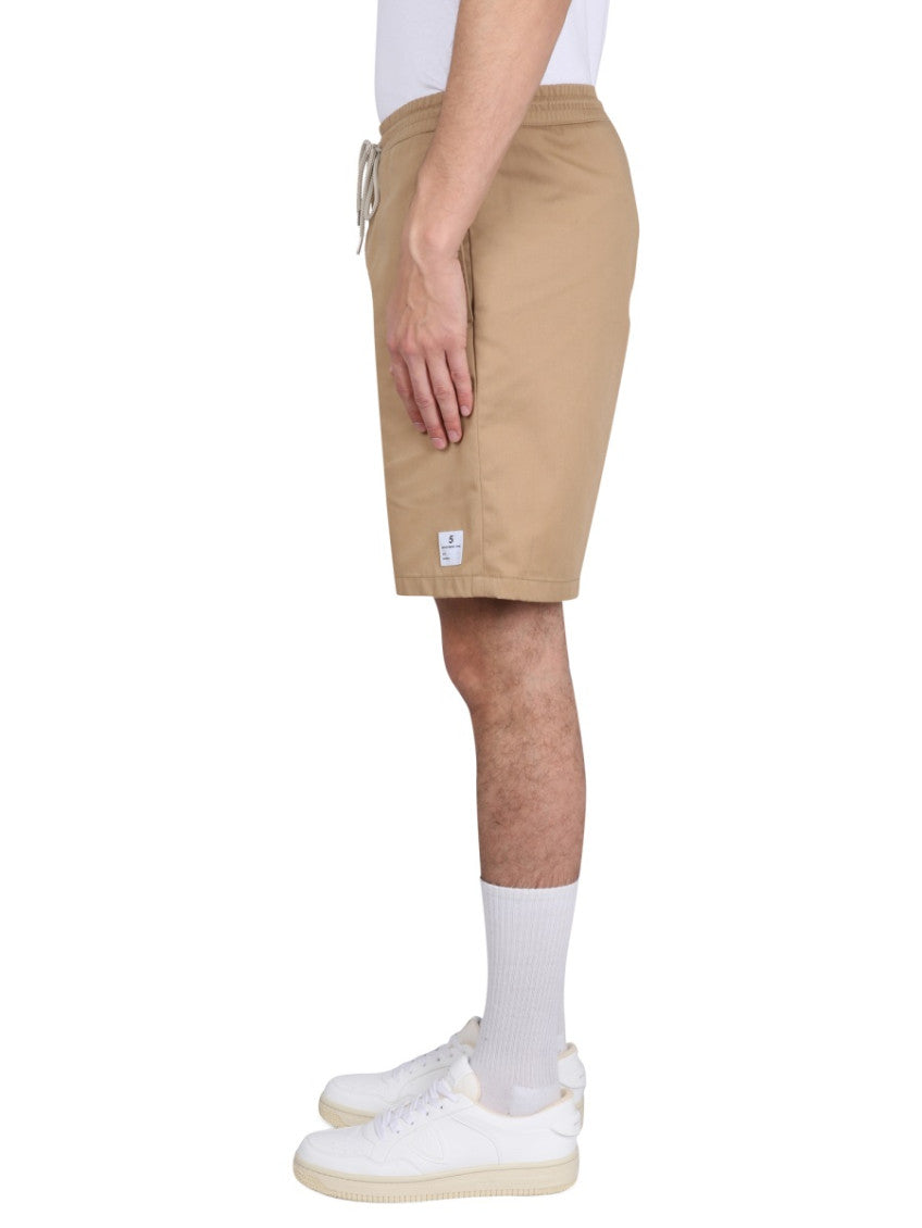 Beige Solid Shorts 3