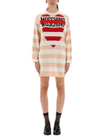 Pink Stripes Crew Neck Mini Dress 1