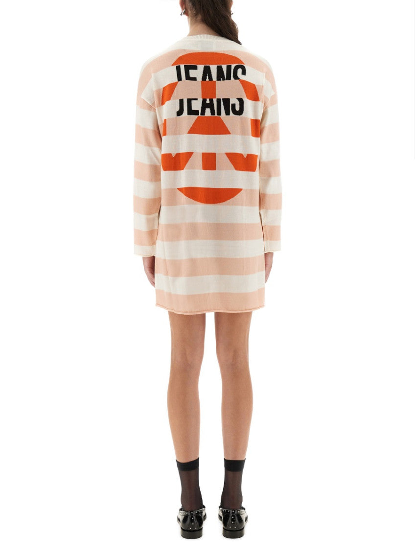 Pink Stripes Crew Neck Mini Dress 3