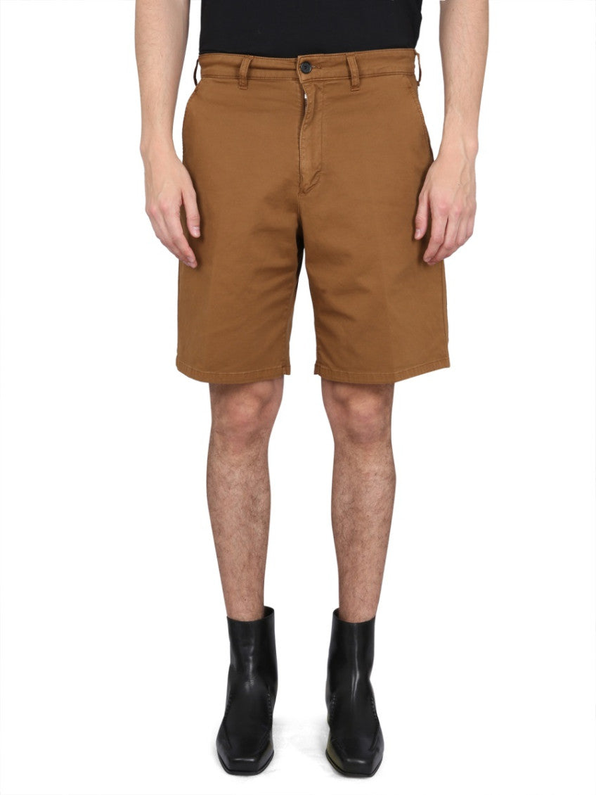 Brown Solid Shorts 1