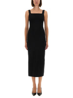 Black Square Neck Midi Dress 1
