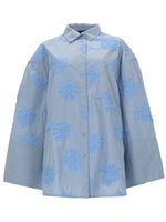 Light Blue Oversized Embroidered Shirt 1