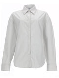 White Relaxed Stripes Shirt 1