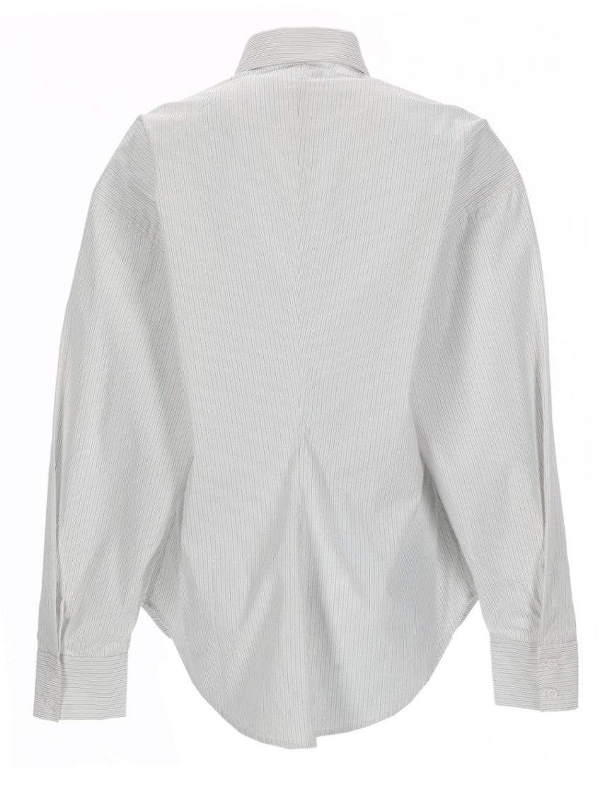 White Relaxed Stripes Shirt 2