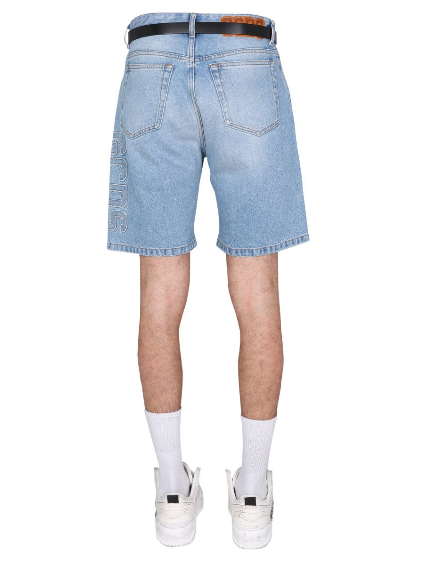 Blue Solid Shorts 4