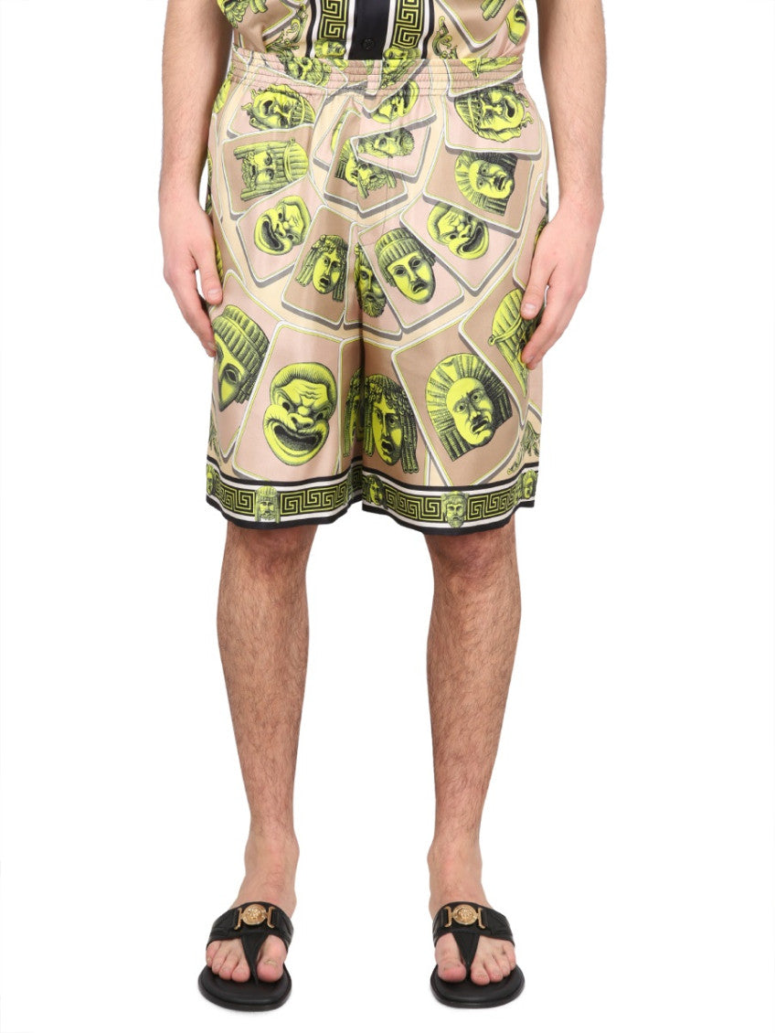 Green Printed Shorts 1