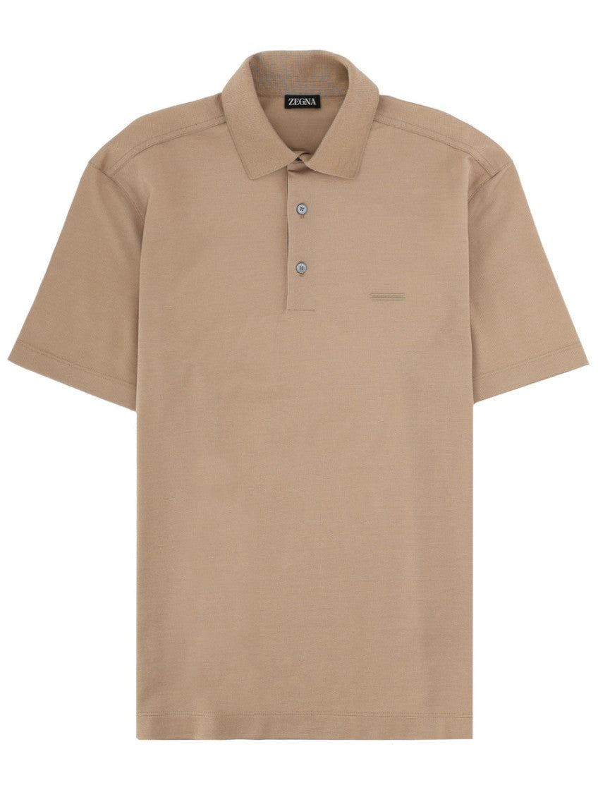 Beige Shirt Collar Polo 1