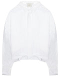 White Relaxed Solid Shirt 1