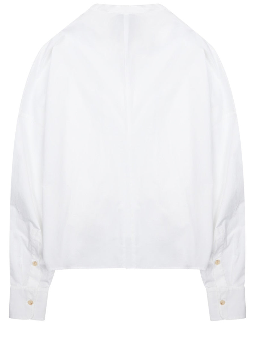 White Relaxed Solid Shirt 2