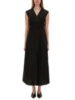 Black V Neck Maxi Dress 1