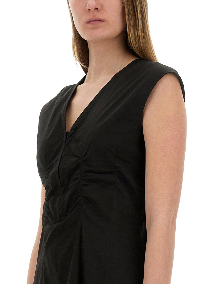 Black V Neck Maxi Dress 2