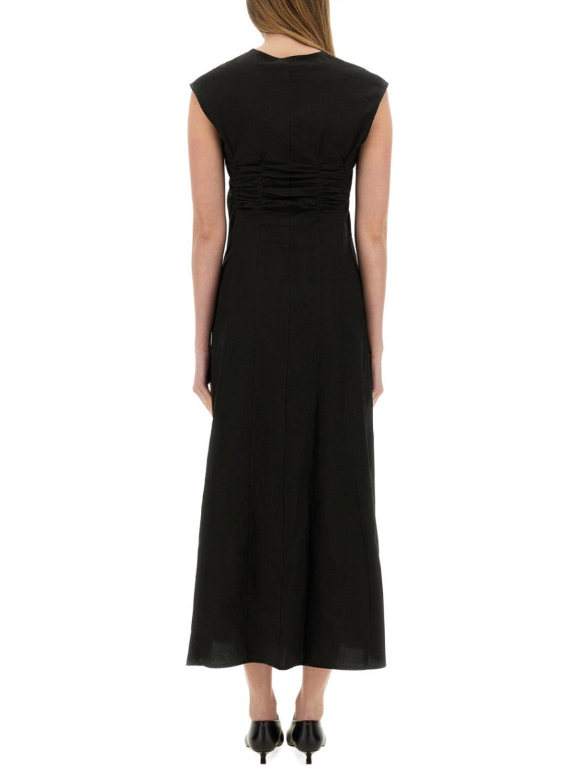 Black V Neck Maxi Dress 3
