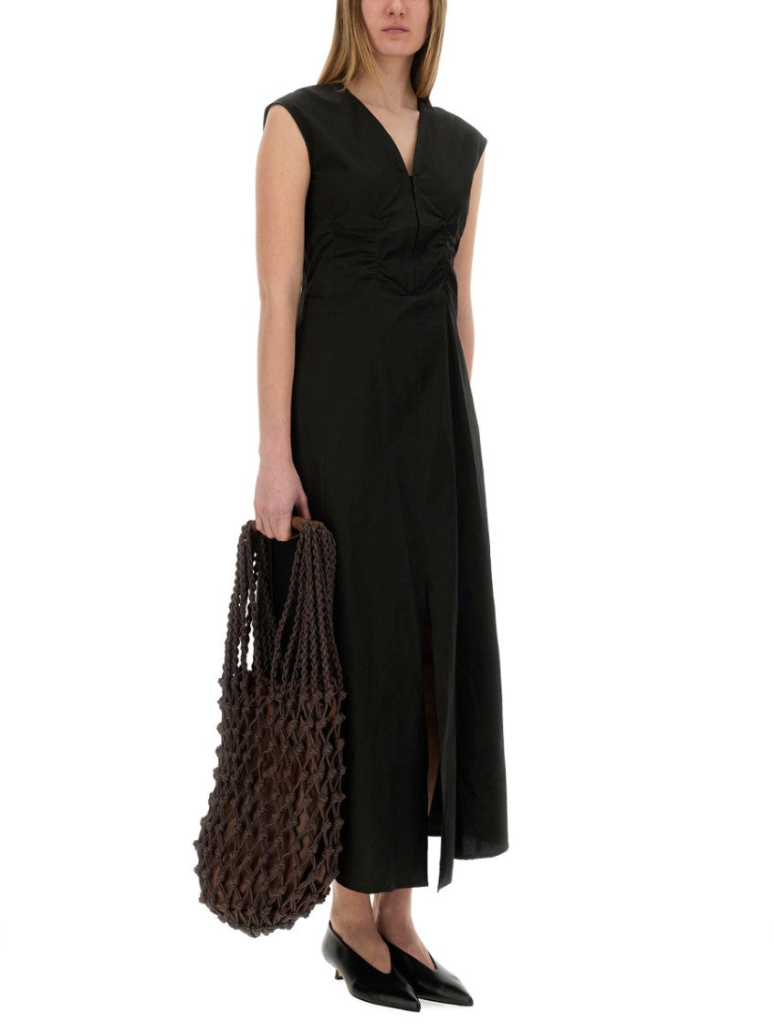 Black V Neck Maxi Dress 4
