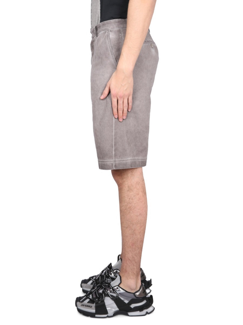 Light Grey Solid Shorts 3