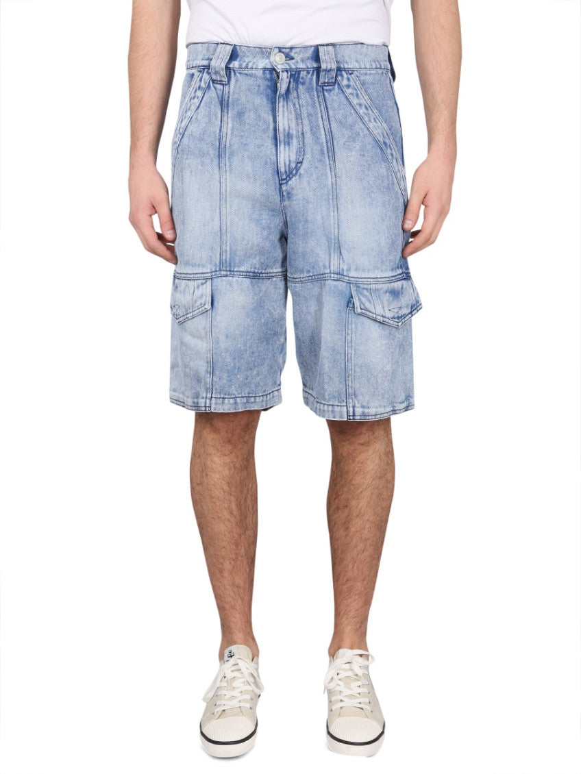 Light Blue Solid Shorts 1