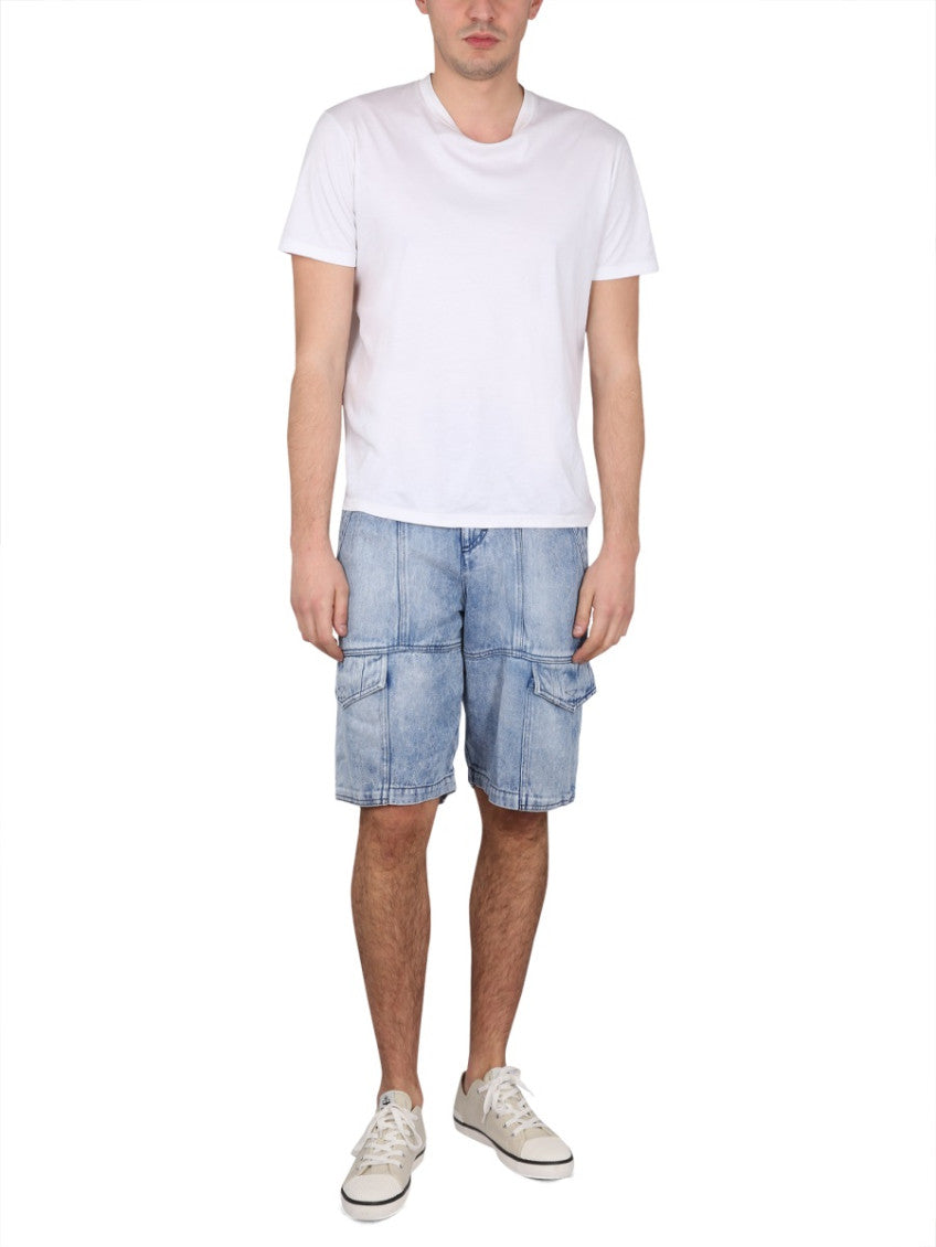 Light Blue Solid Shorts 2