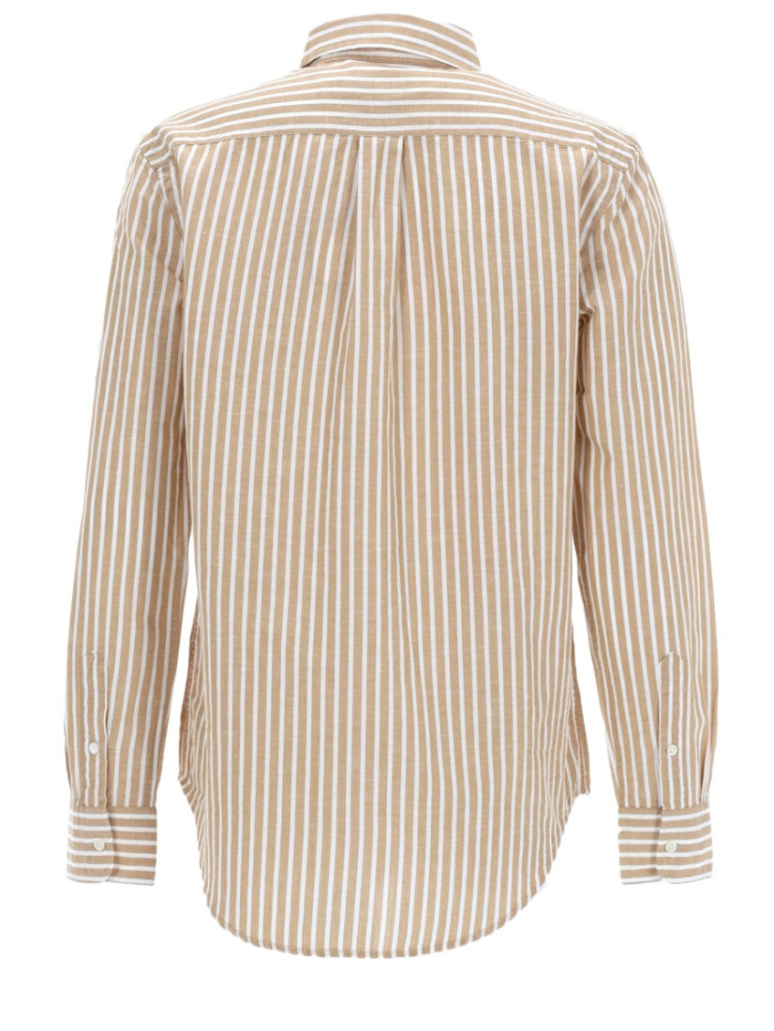 Beige Regular Stripes Shirt 2