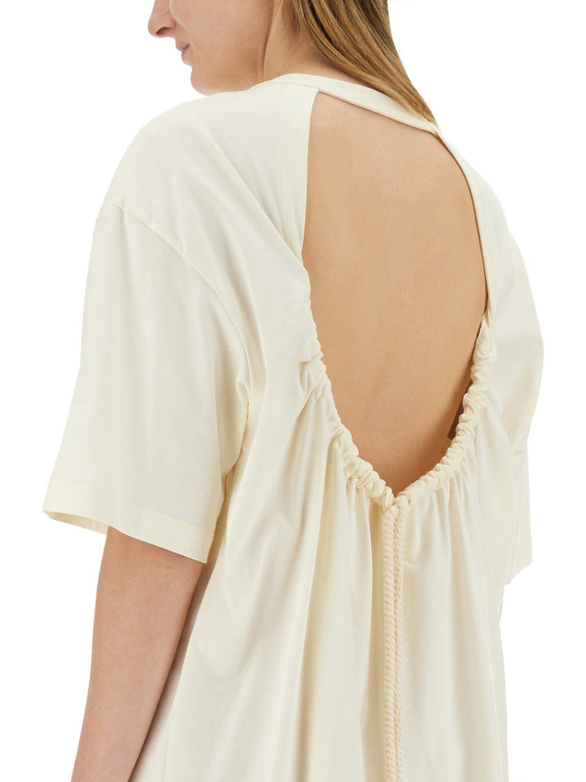 White Logo Crew Neck Mini Dress 2