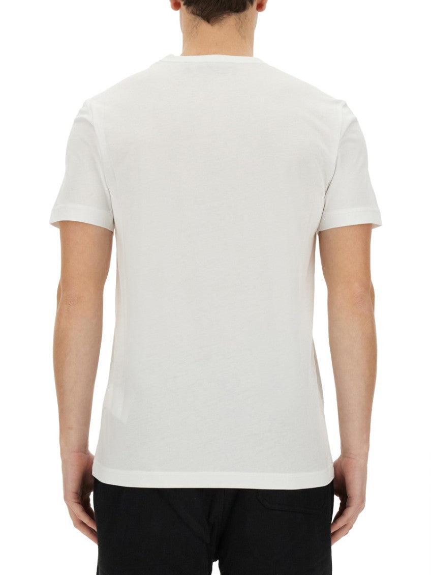 White Logo Crew Neck T-Shirt 4