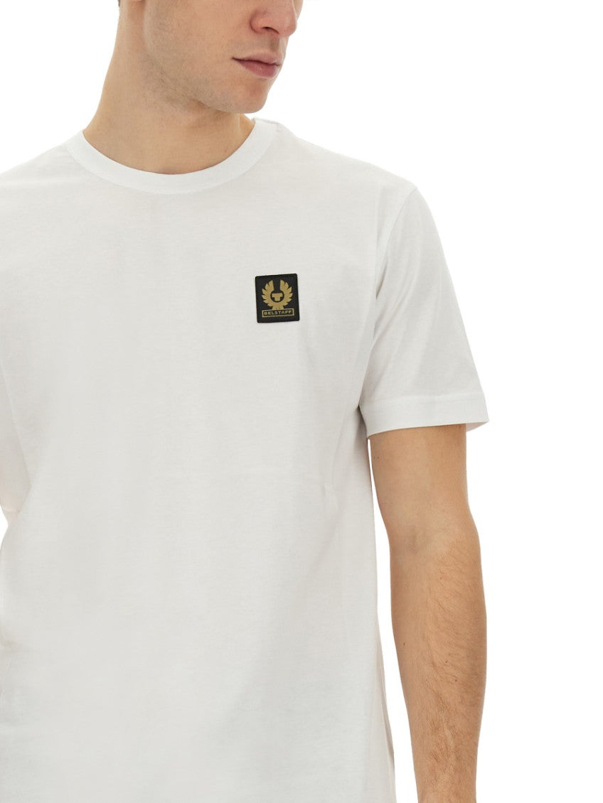 White Logo Crew Neck T-Shirt 5