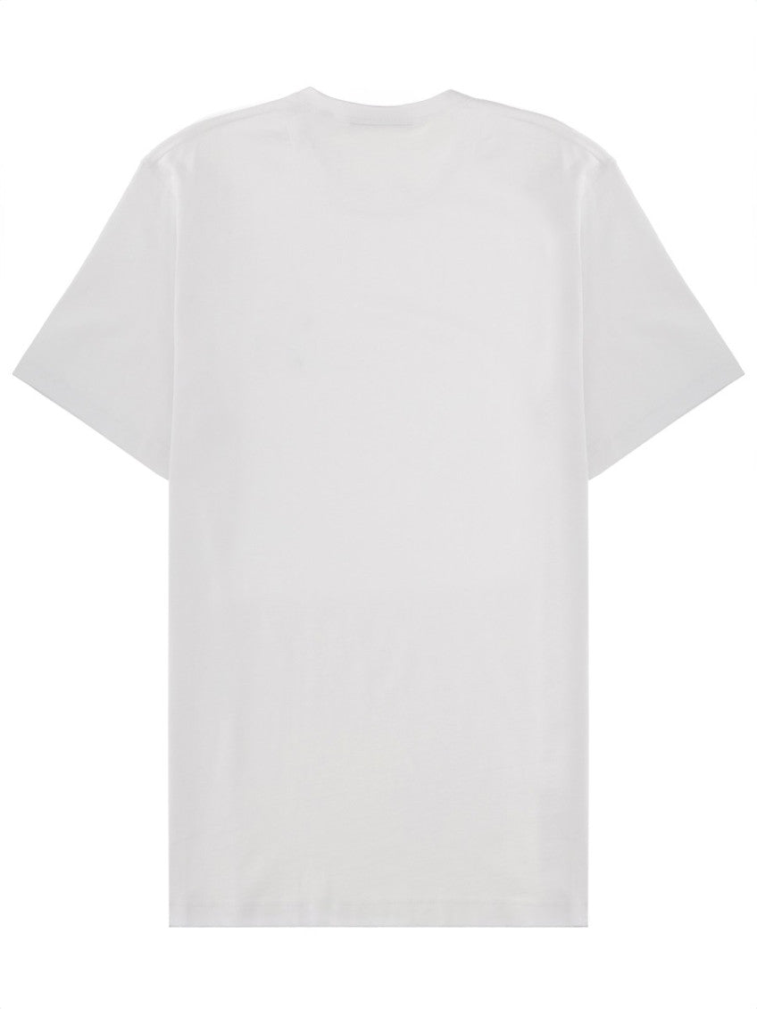 White Logo Crew Neck T-Shirt 6