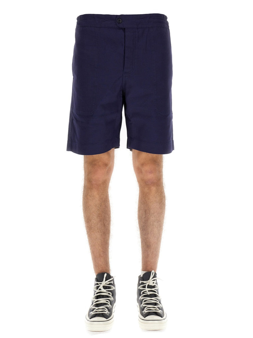Blue Solid Shorts 1