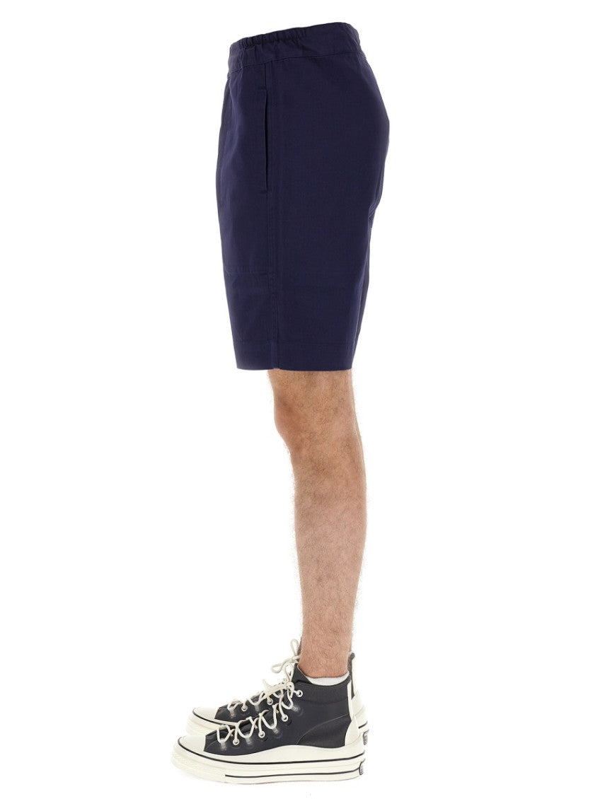 Blue Solid Shorts 3
