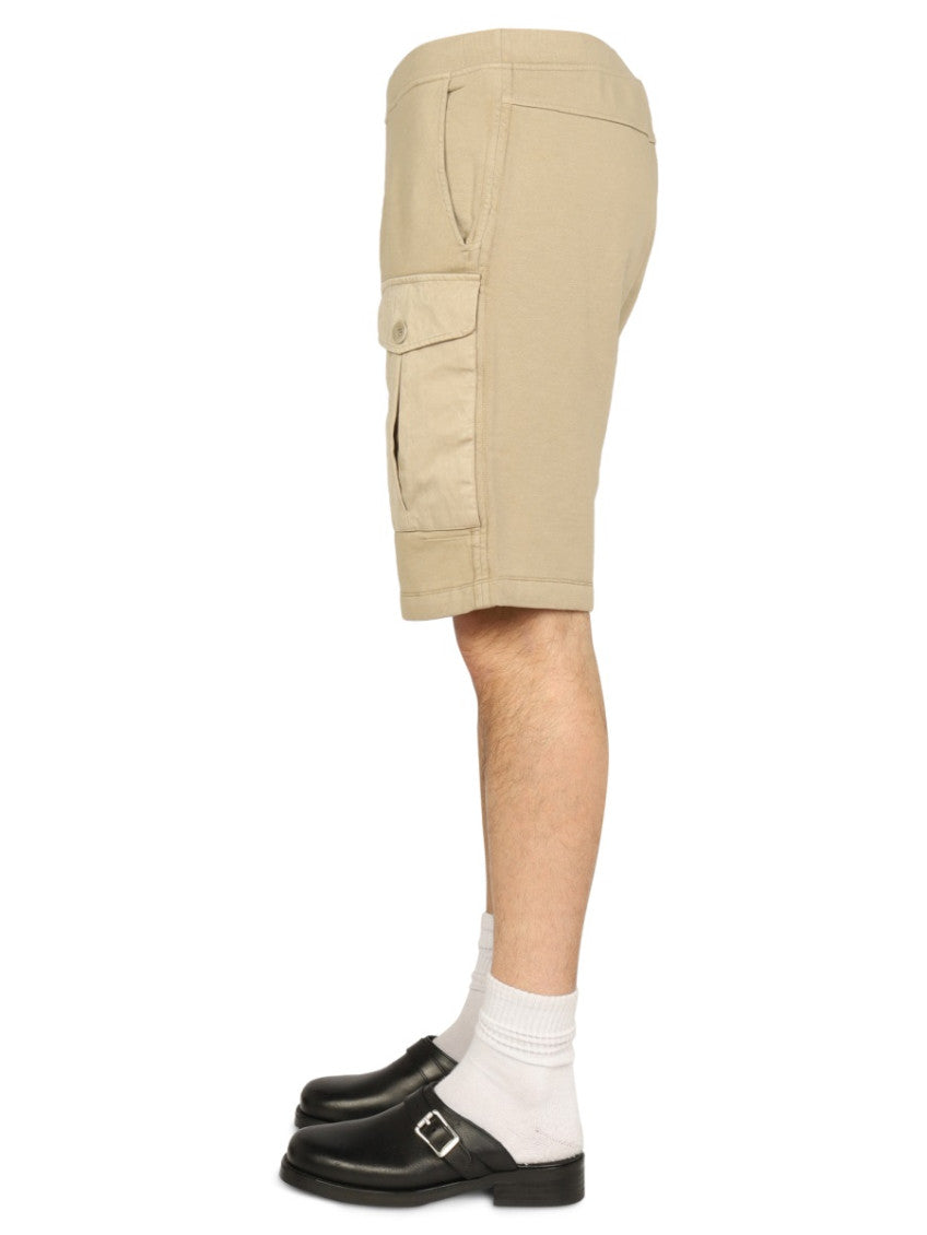Beige Solid Shorts 3