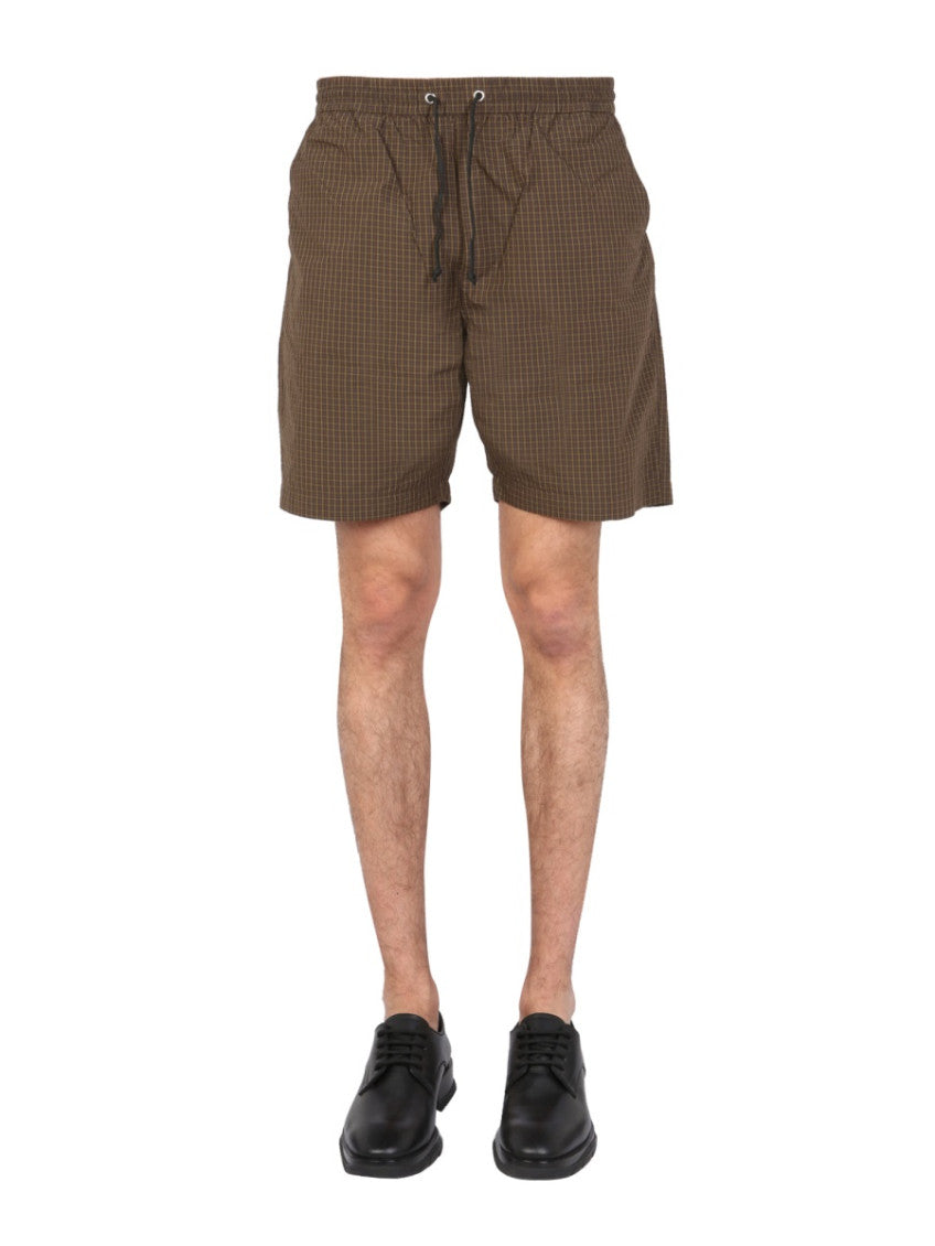 Brown Checks Shorts 1