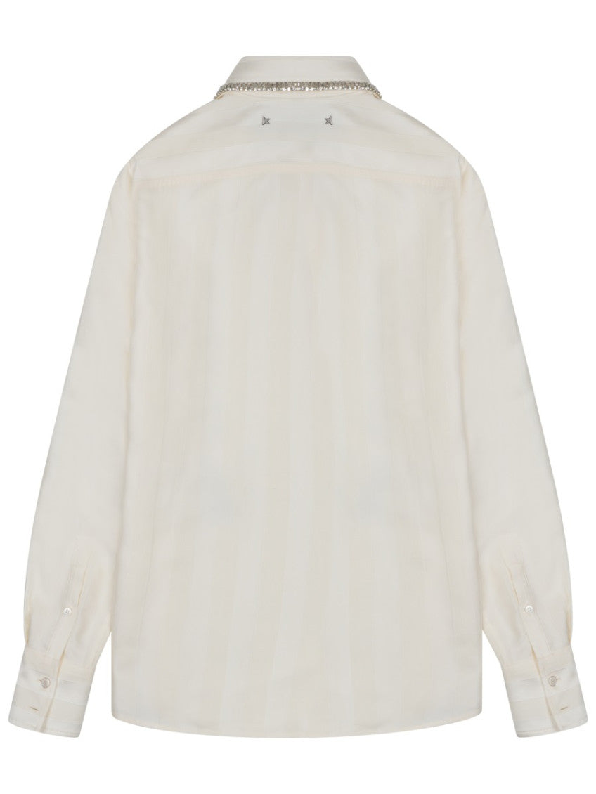 White Regular Embellished Shirt 2