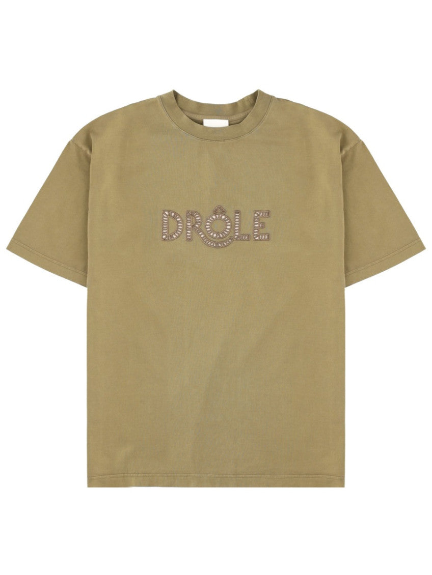 Brown Logo Crew Neck T-Shirt 1