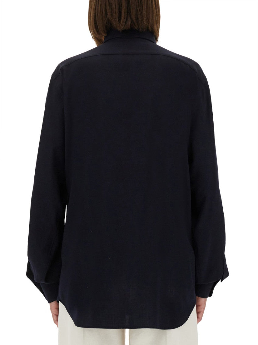 Blue Regular Solid Shirt 2