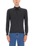 Black Solid Shirt Collar Polo 1