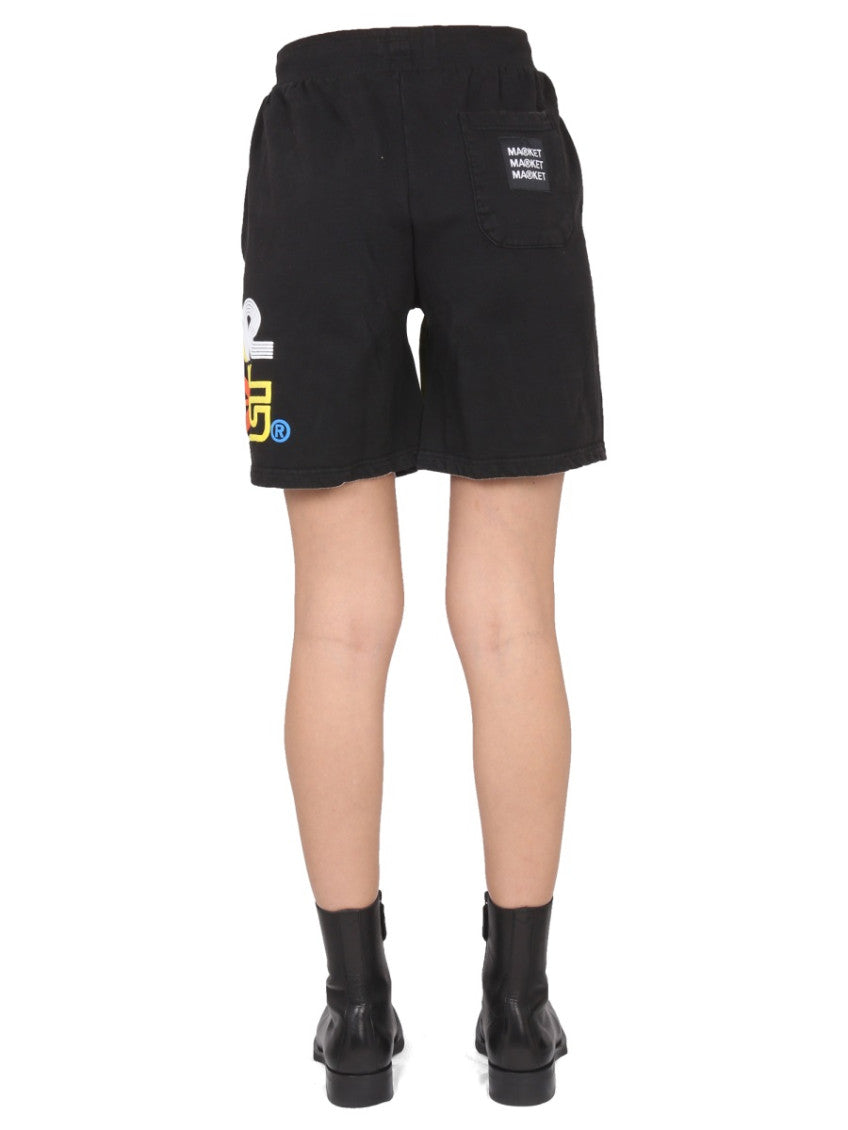 Black Graphic Shorts 4