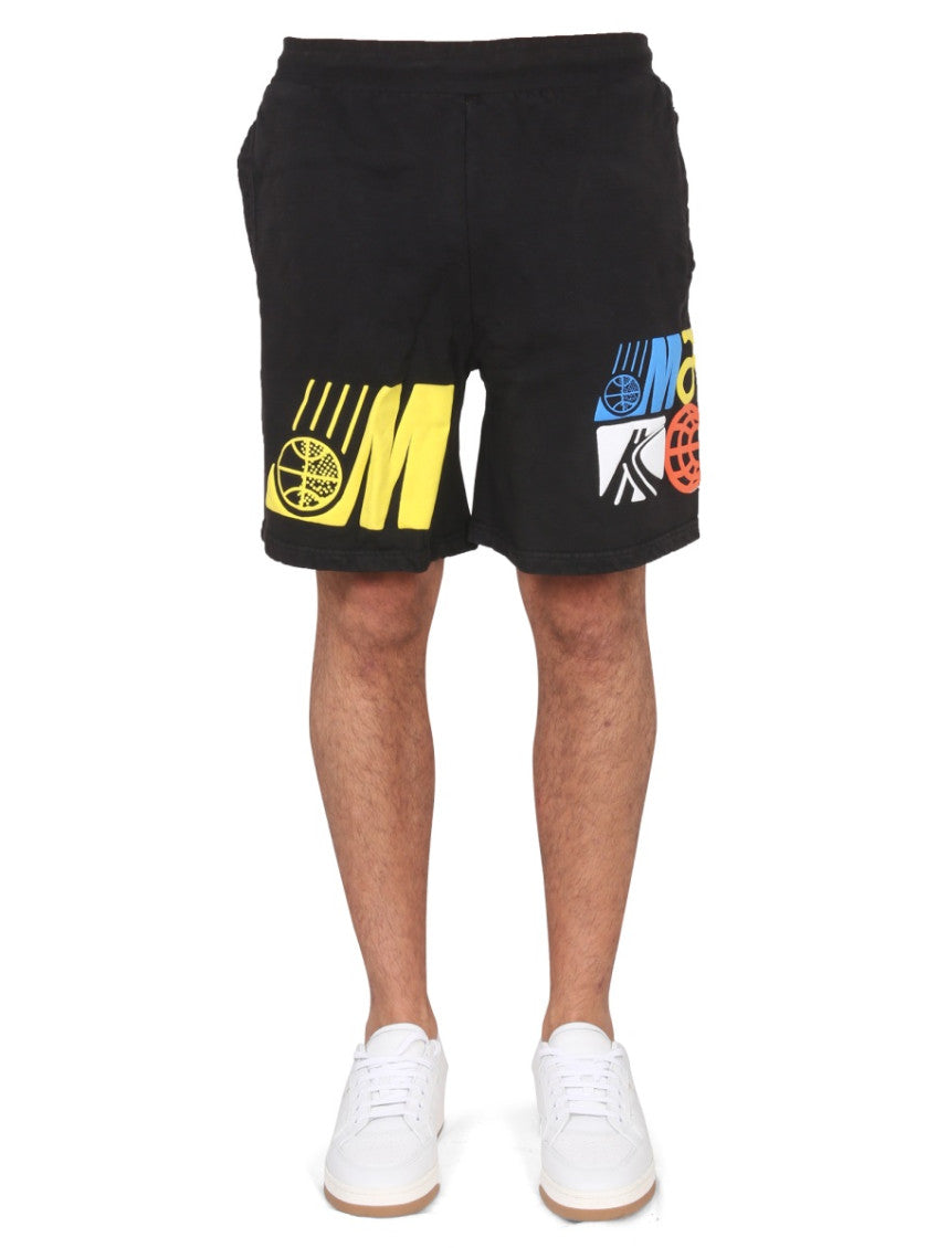 Black Graphic Shorts 6
