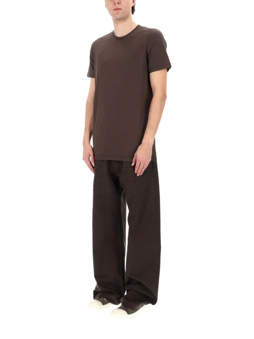 Brown Solid Round Neck T-Shirt 2