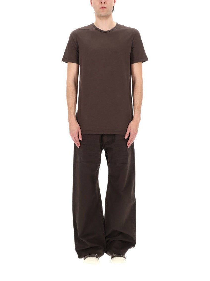 Brown Solid Round Neck T-Shirt 3