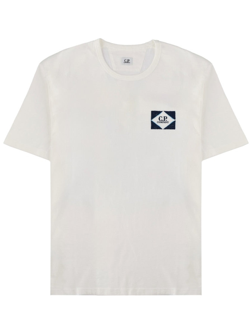 White Logo Crew Neck T-Shirt 1
