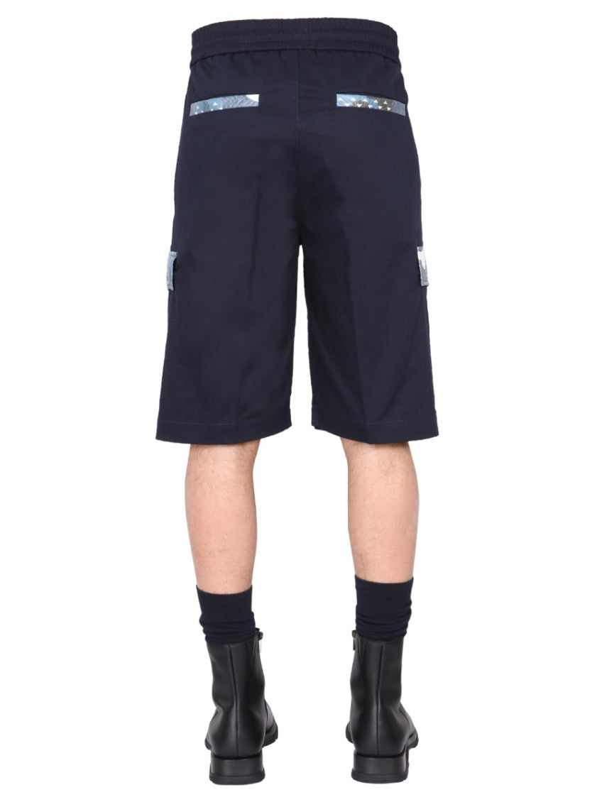Blue Solid Shorts 4