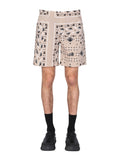 Beige Paisley Shorts 1