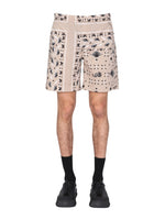 Beige Paisley Shorts 1