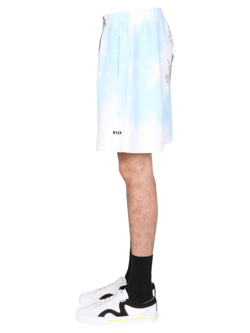 White Tie-Dye Shorts 3