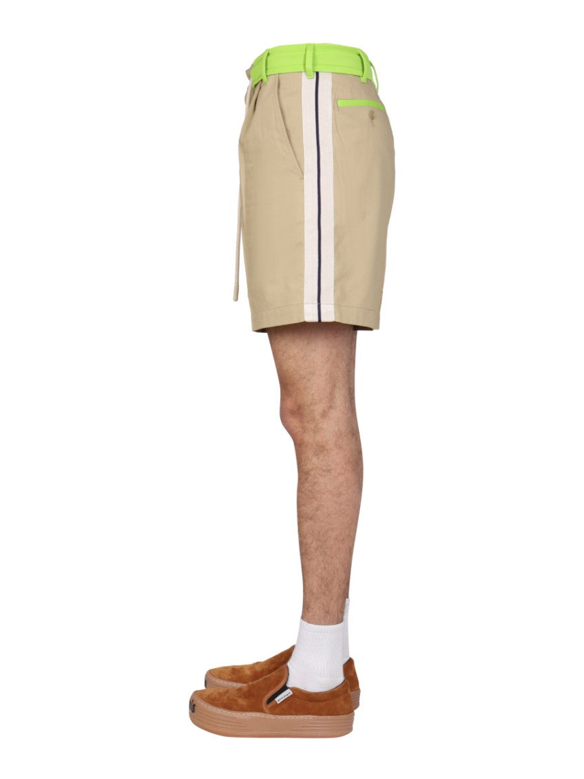 Beige Solid Shorts 3
