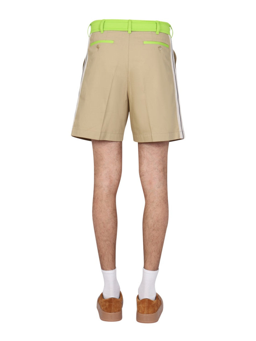 Beige Solid Shorts 4