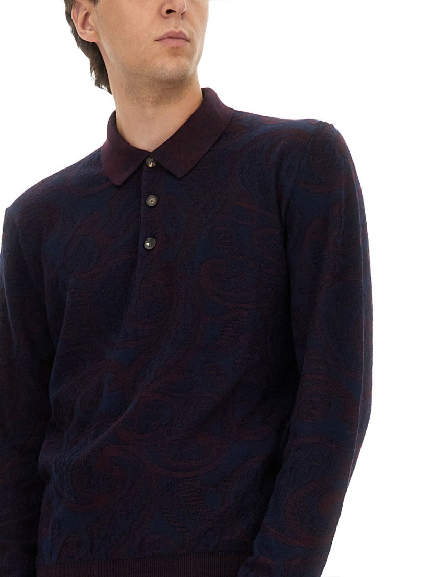 Blue Jacquard Polo 2