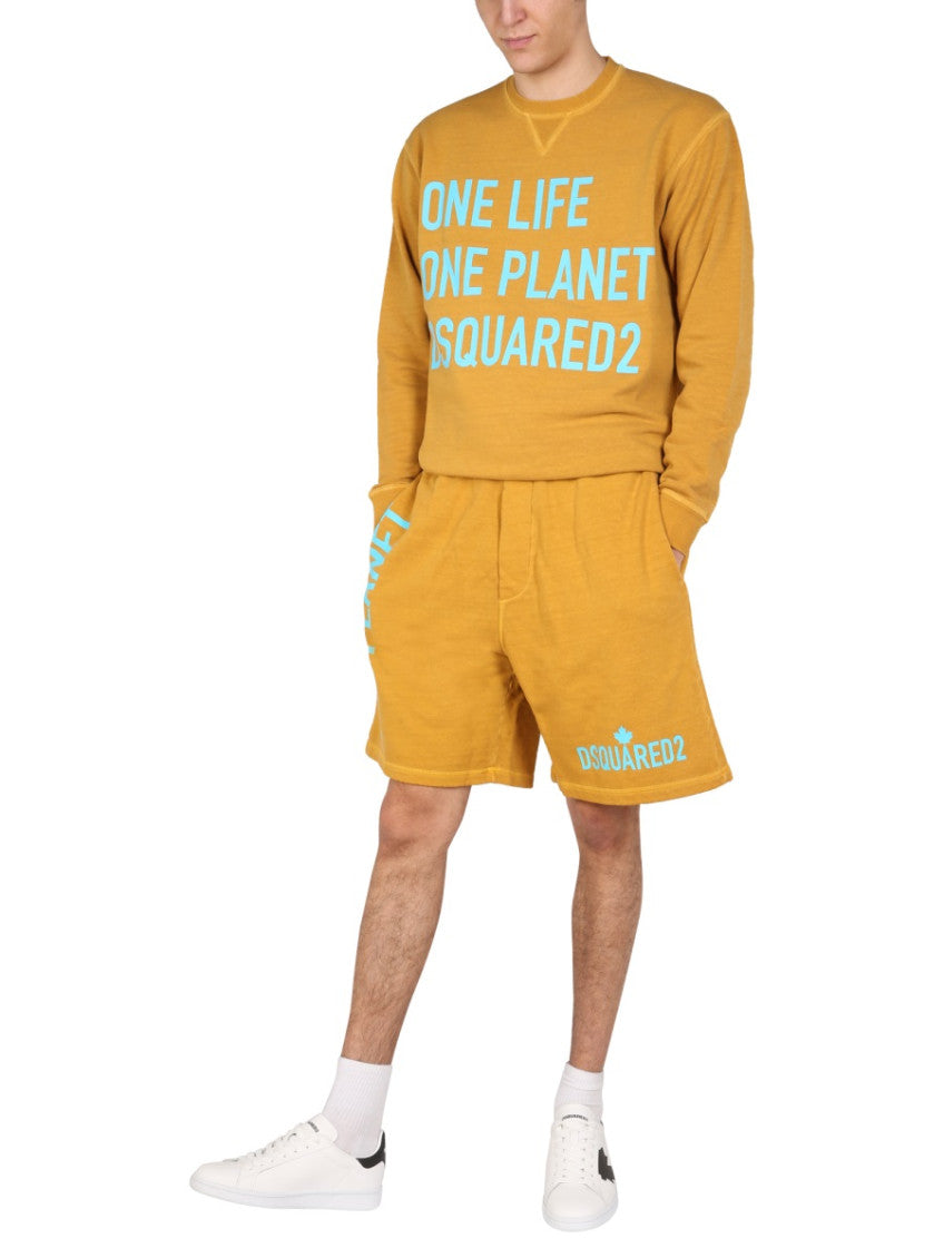 Yellow Graphic Shorts 2
