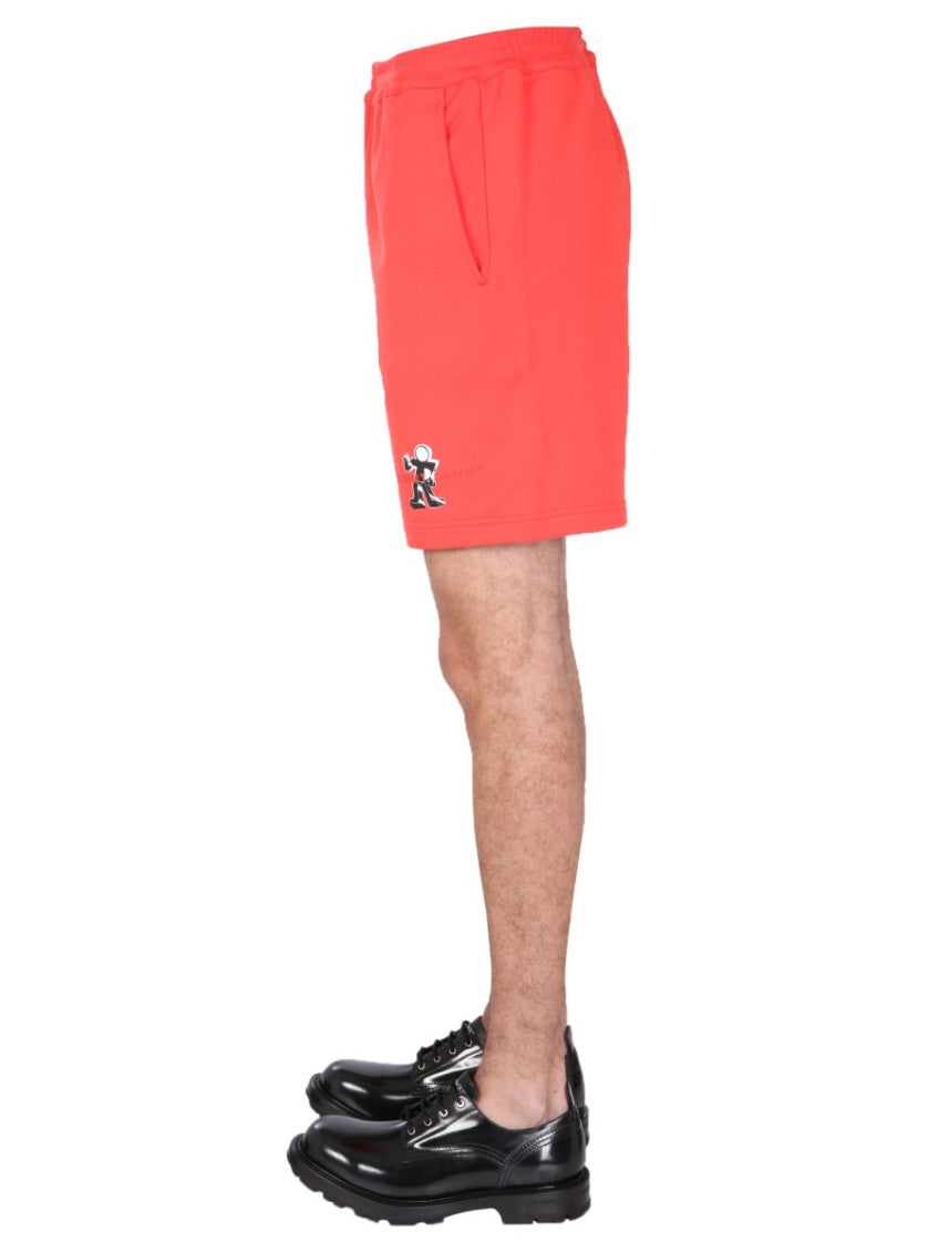 Red Graphic Shorts 3