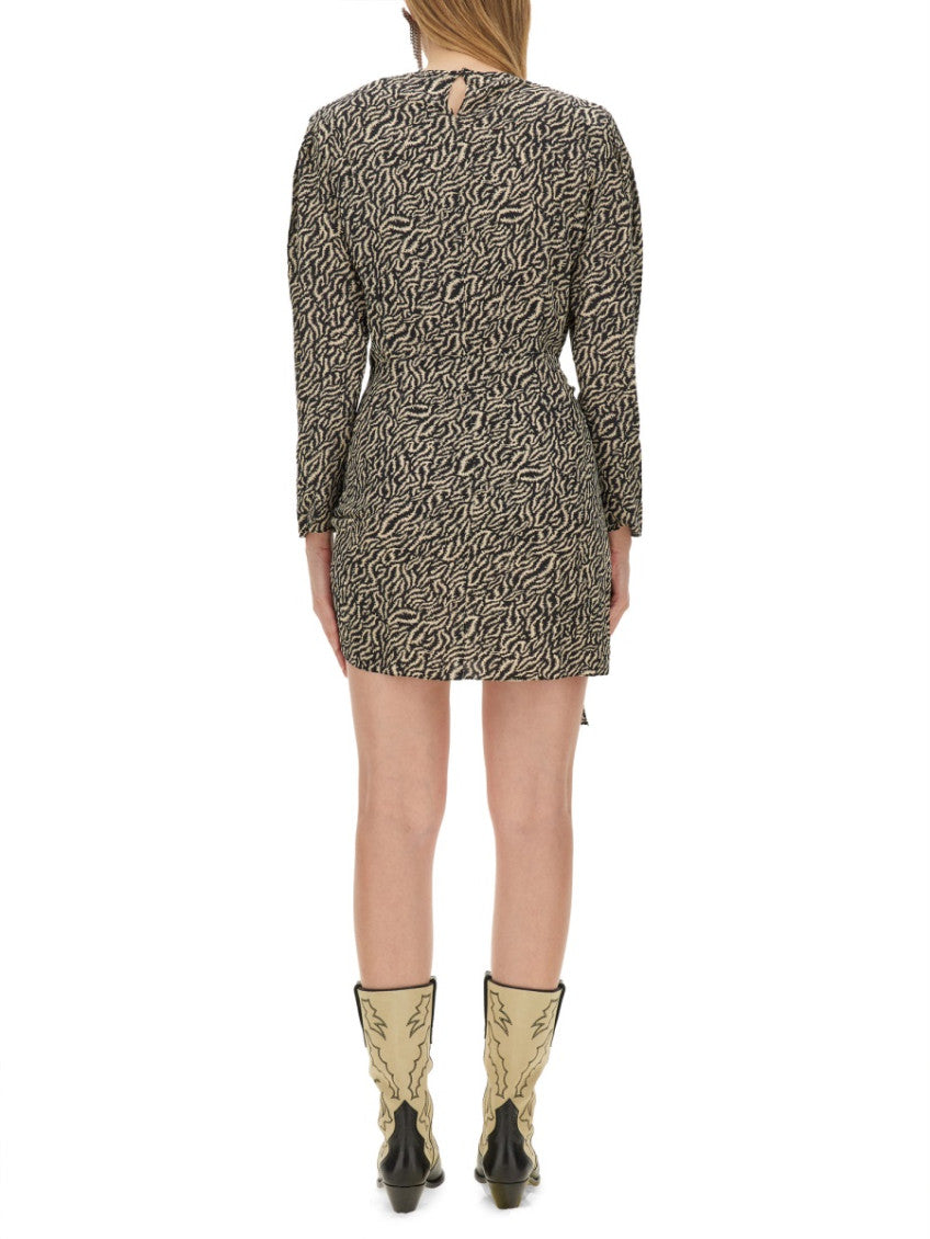Multicolor Animal Print Round Neck Mini Dress 3