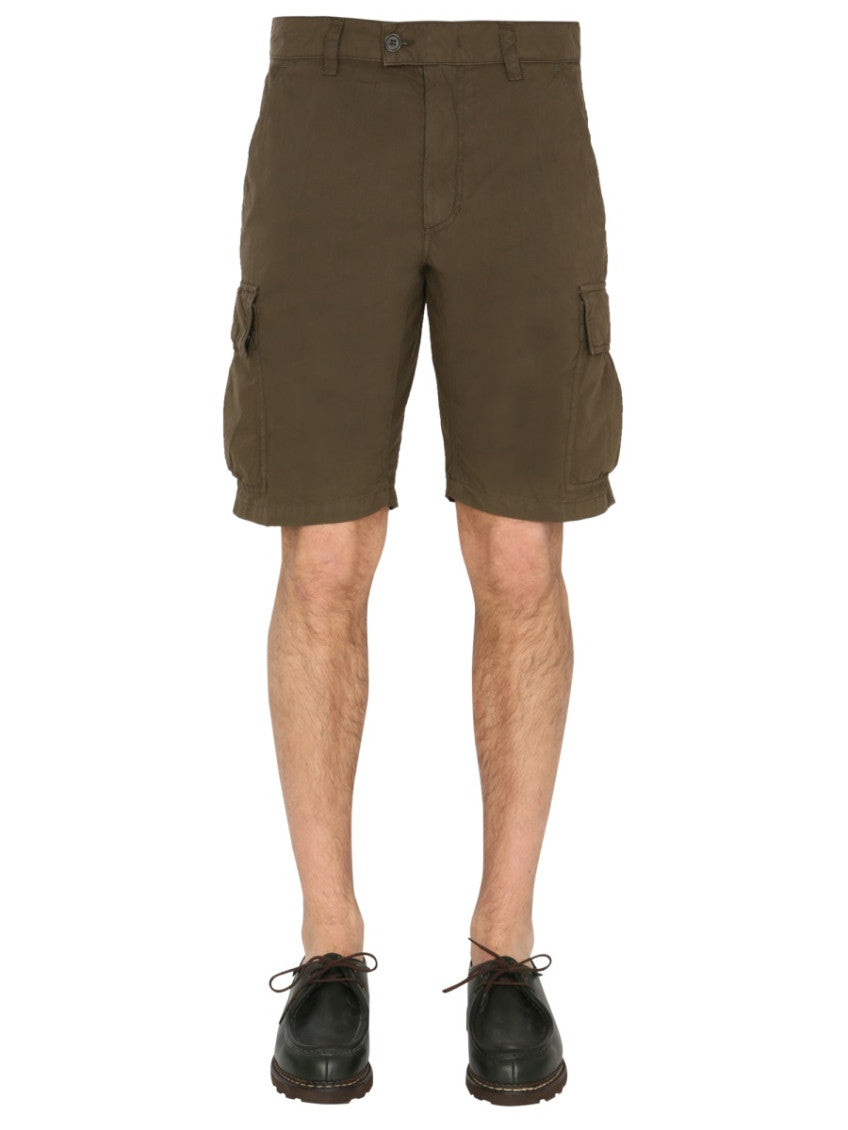 Khaki Solid Shorts 1